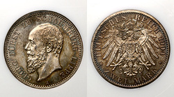 Германия. Шаумбург-Липпе. Георг I. 2 марки 1904 года. В слабе NGC MS64.