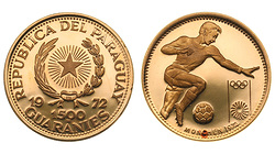 Парагвай. 1500 гуарани 1972 года. Proof.