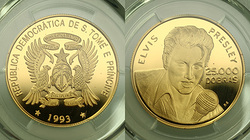 Сан-Томе и Принсипи. 25000 добрас 1993 года. Proof. В слабе PCGS PR69DCAM.