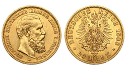 Германия. Пруссия. Фридрих III. 20 марок 1888 года