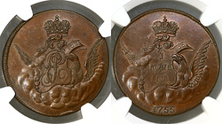 ������. 1 ������� 1755 ����. �������. MS64 BN.