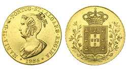 Португалия. Мария II. Пека (6400 рейс) 1835 года.