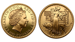 Англия. Елизавета II. 100 фунтов 2001 года. Proof.